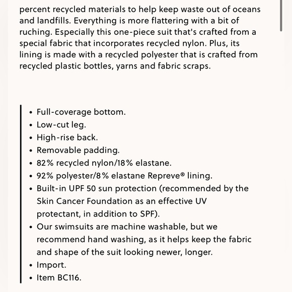 J.Crew Ruched V-neck one piece, size 6, Navy - Picture 5 of 10